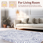 Swirling Lines With Red Dot Accents Rug