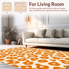 Orange Abstract Animal Print Pattern Rug
