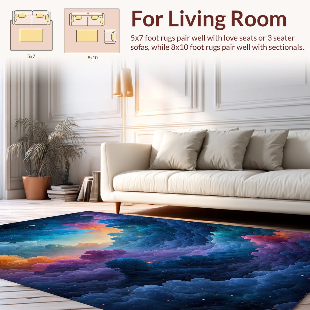 Cosmic Dreamscape Swirls Rug