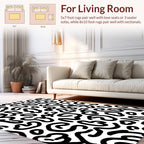 Abstract Brushstroke Leopard Pattern Rug
