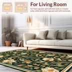 Dark Floral Vine Pattern Rug