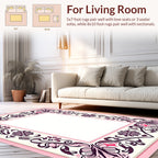 Ornate Floral Vine Border Pattern Rug