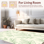 Green Leafy Branch Pattern Rug