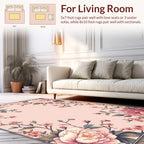 Floral Branches Delicate Pink Rug