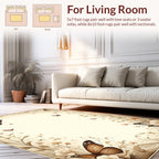 Vintage Floral Butterfly Art Rug