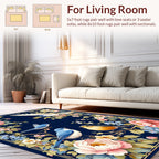 Birds and Flowers Scenic Classic Design Rug