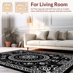 Intricate Mandala Pattern Floral Design Rug