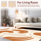 Abstract Wavy Organic Shapes Rug