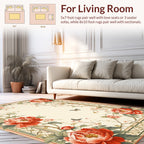 Vintage Botanical Peony Garden Rug