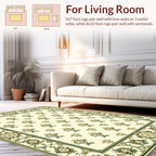 Regal Floral Patterned Cream Rug