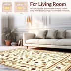Classic Floral Vine Cream Rug