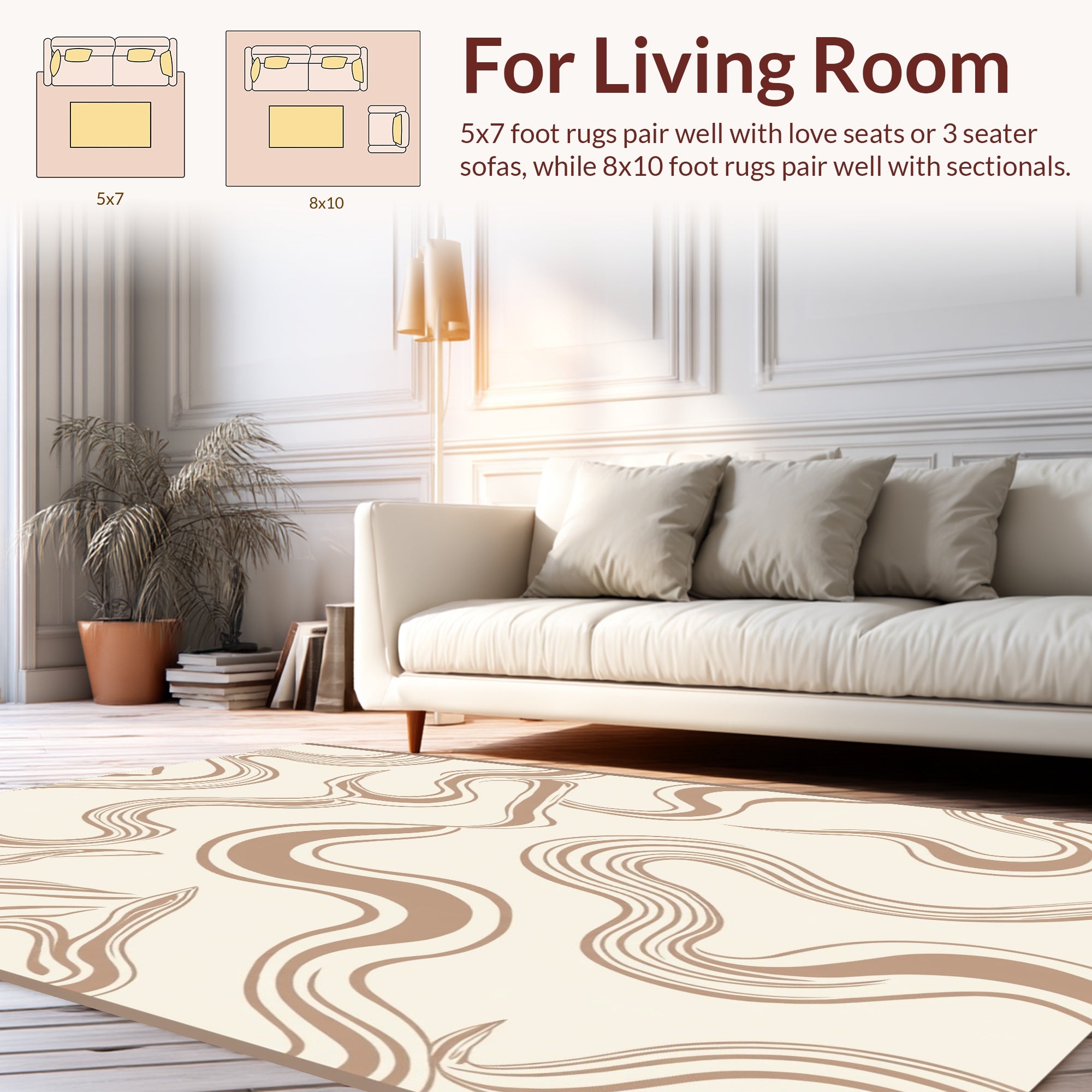 Abstract Swirls Pattern Rug