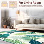 Exotic Leaf Patterned Tropical Rug