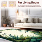 Enchanted Forest Butterflies Ferns Rug