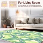 Stylized Green And Blue Art Nouveau Floral Rug