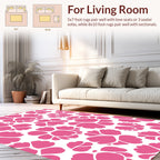 Bold Pink Floral Pattern Rug