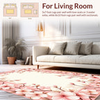 Pink Sakura Blossom Floral Vine Rug