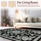 Elaborate Floral Scrollwork Pattern Rug