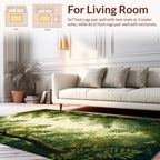 Lush Forest Canopy Nature Scene Rug