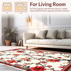 Lush Cherry Blossom Branch Pattern Rug