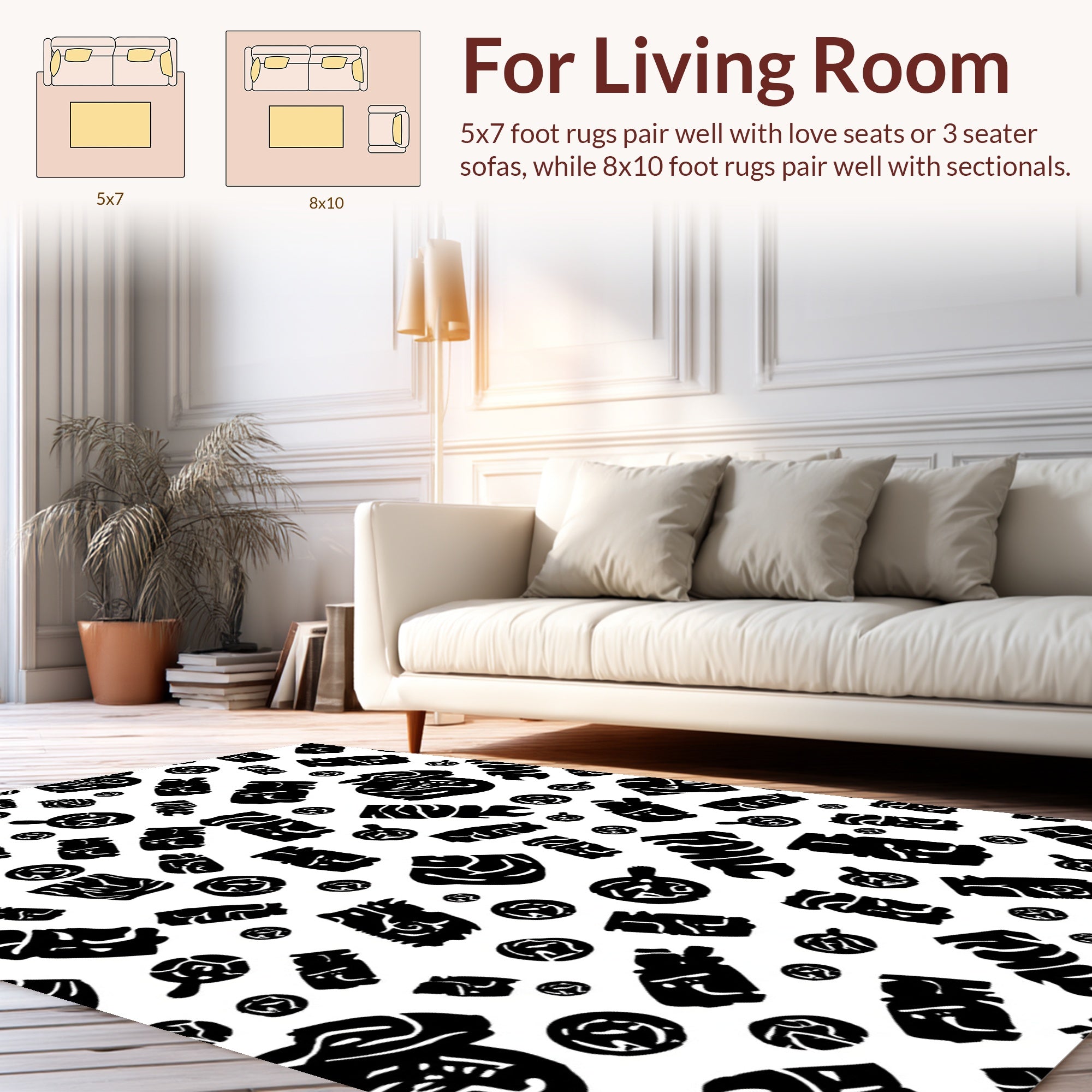 Bold Abstract Shape Pattern Rug