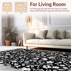 Floral Swirl Botanical Pattern Rug