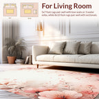 Soft Pink Blossom Watercolor Rug