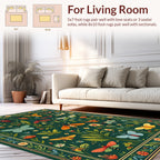Enchanted Insect Floral Garden Design Rug
