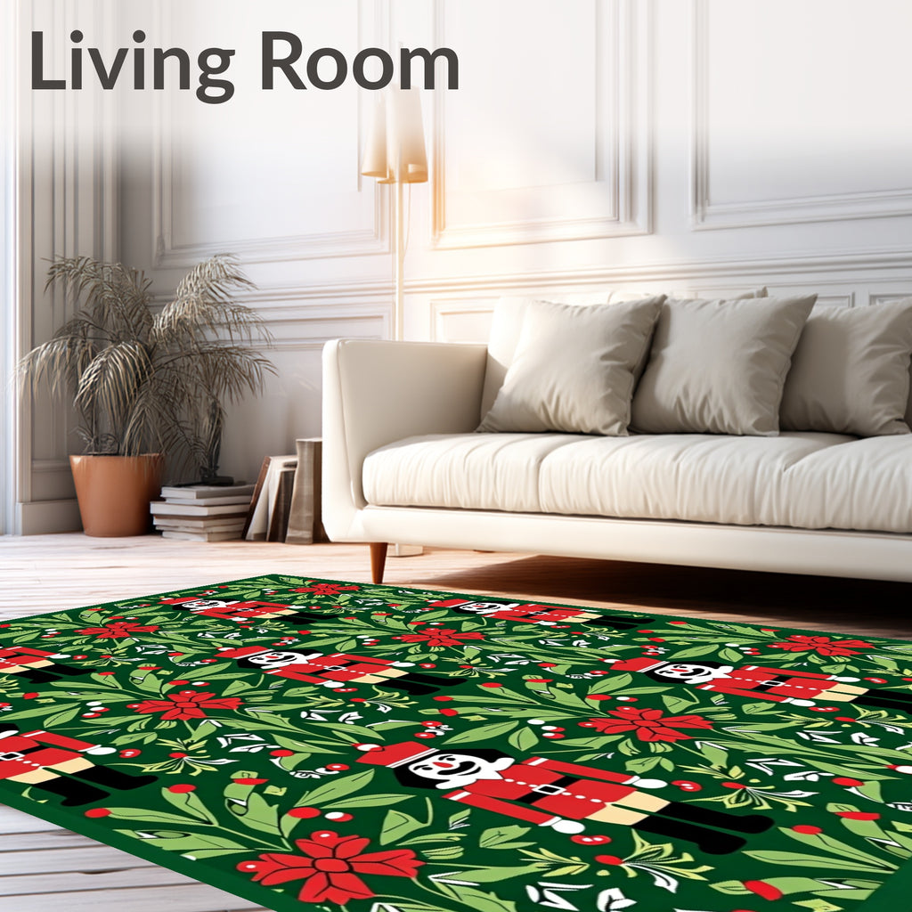 Vintage Red Nutcracker Garden Rug
