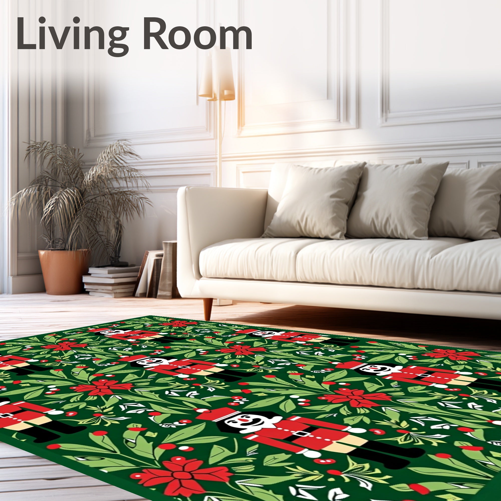 Vintage Red Nutcracker Garden Rug