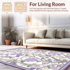 Botanical Vine Lavender Floral Rug