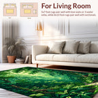 Lush Forest Path Pattern Rug