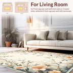 Elegant Floral Vines Border Design Rug