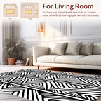 Abstract Stripe Diamond Pattern Rug