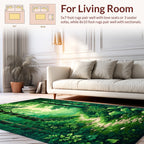 Verdant Forest Path Print Rug