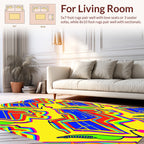 Abstract Geometric Bright Bold Shapes Rug