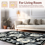 Ornate Floral Scrollwork Pattern Rug