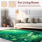 Enchanted Forest Pathway White Flowers Rug