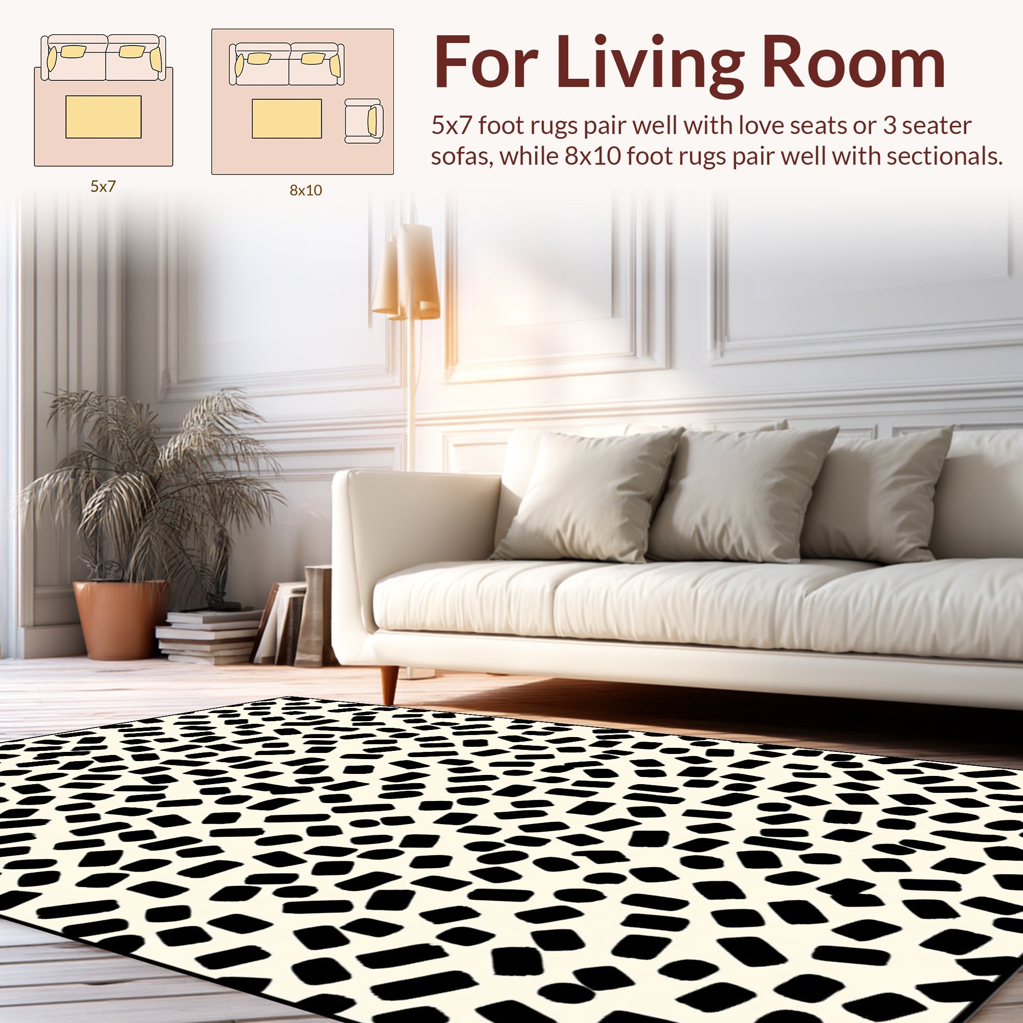 Abstract Dash Pattern Rug