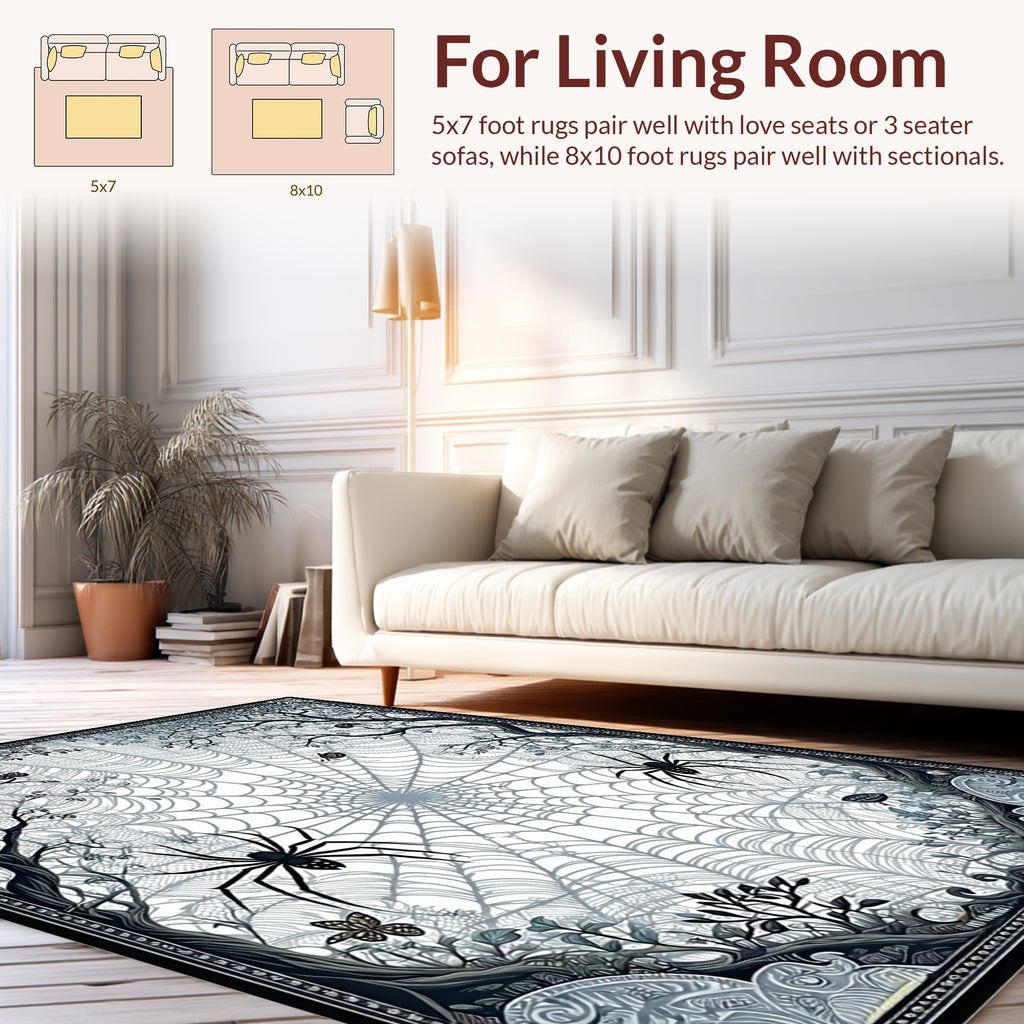 Spooky Spiderweb Woods Design Rug