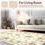 Elegant Floral Scroll Traditional Rug