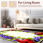 Ladybug Grape Vine Delight Pattern Rug