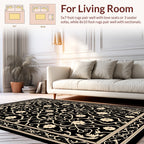 Classic Floral Scroll Work Design Rug