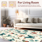 Whimsical Butterflies Floral Delight Rug