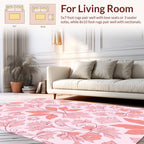Coral Floral Vine Motif Rug