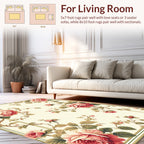 Vintage Floral Rose Vine Pattern Rug