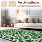 Art Deco Floral Lattice Pattern Rug