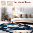 Winter Wonderland Floral Geometric Design Rug