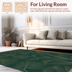 Elegant Botanical Line Art Rug