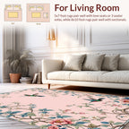 Hummingbird Blossom Delicate Floral Pattern Rug